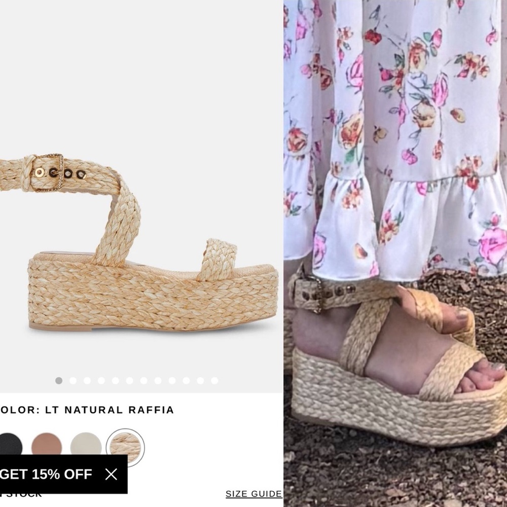 Dolce Vita Cannes platform Sandal NATURAL RAFFIA